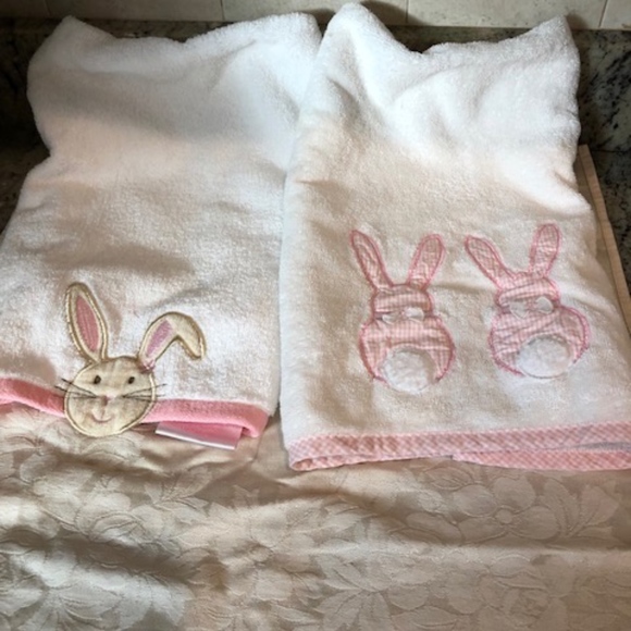 Bath Easter Hand Towels Bunnies And Poshmark